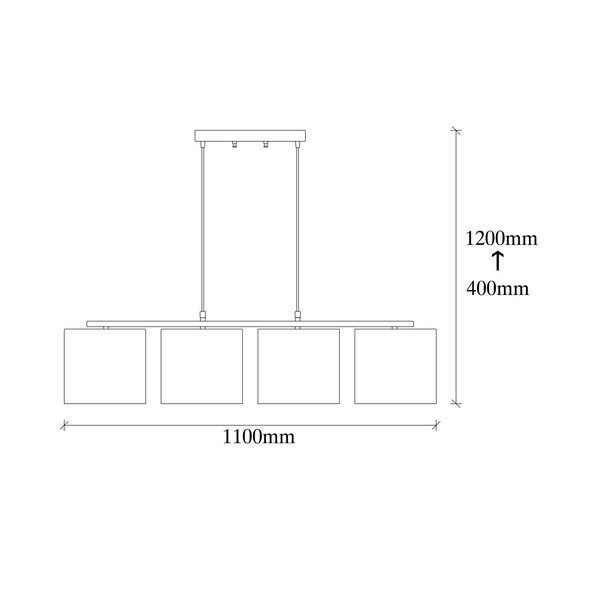 Crna viseća svjetiljka s tekstilnim sjenilom Baston – Opviq lights-image-2