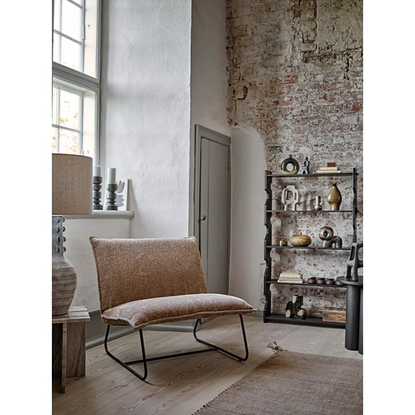 Crna biblioteka od masivnog bora 84x140x20 cm Savoya – Bloomingville-image-1