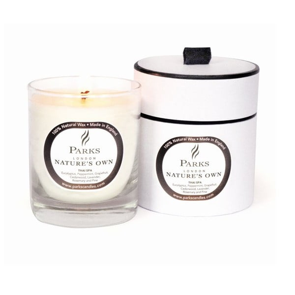 Svijeća s mirisom eukaliptusa, paprene metvice i grejpa Parks Candles London Thai Spa, gori 45 sati