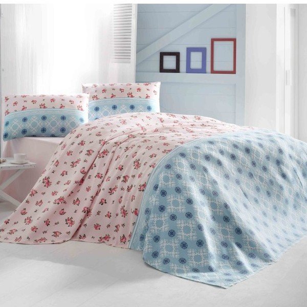 Posteljina Aran Clasy Rita Blue, 200 x 230 cm-image-1