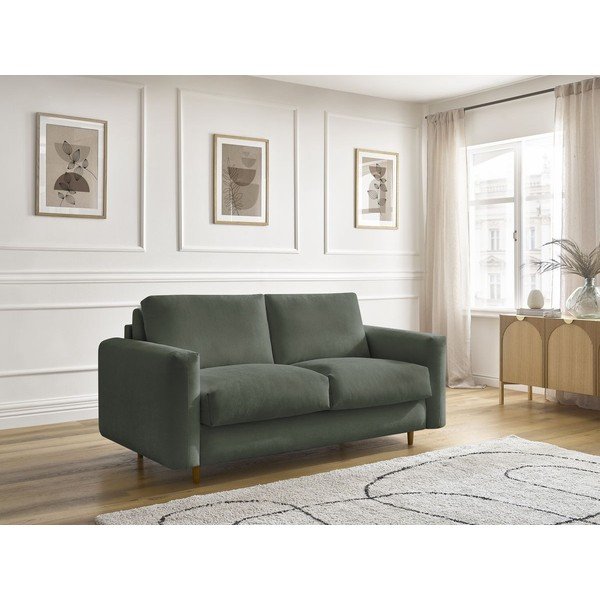 Zelena sofa za spavanje/sklopiva 220 cm Cocoone – Bobochic Paris-image-1