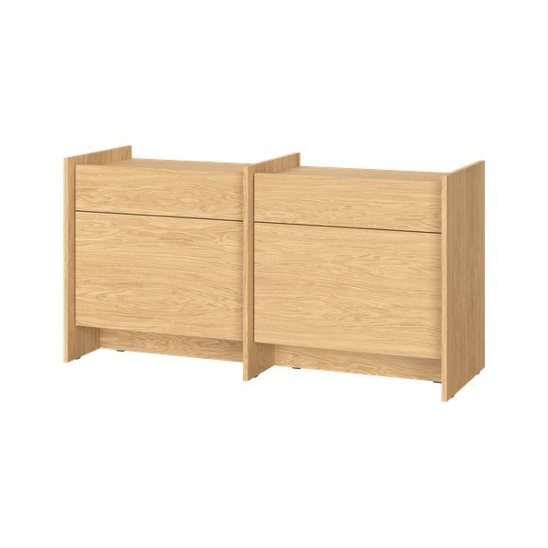 Komoda u dekoru hrasta u prirodnoj boji 146x76x51 cm Hido – noo.ma