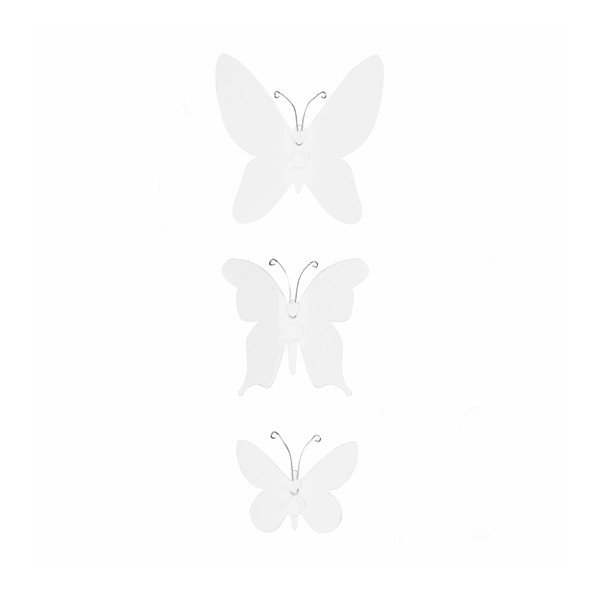 Set od 9 bijelih zidnih 3D dekoracija Umbra Butterflies-image-2
