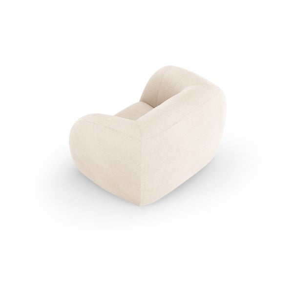 Krem fotelja od bouclé tkanine Essen – Cosmopolitan Design-image-3