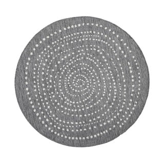 Sivi vanjski tepih NORTHRUGS Bali ⌀ 140 cm