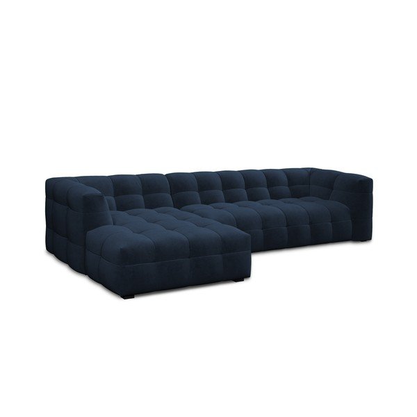 Plava baršunasta kutna garnitura Windsor & Co Sofas Vesta, lijevi kut-image-3
