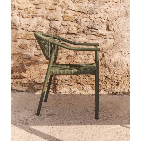 Zelena vrtna stolica od ratana Livadia – Kave Home-image-1