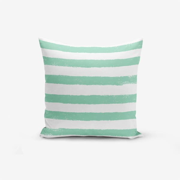 Jastučnica s primjesom pamuka Minimalist Cushion Covers Su Green Striped Modern, 45 x 45 cm