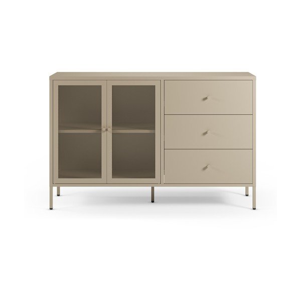 Krem metalna komoda 140x90x40 cm Fayna – Marckeric