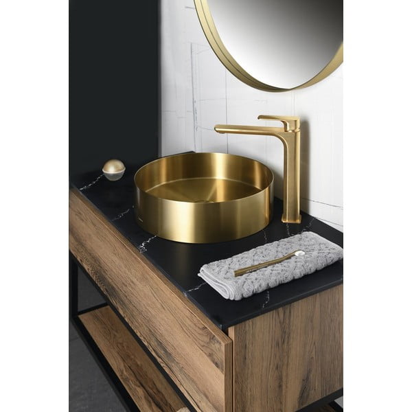 Stojeća slavina za umivaonik u zlatnoj boji Spy – Sapho-image-3