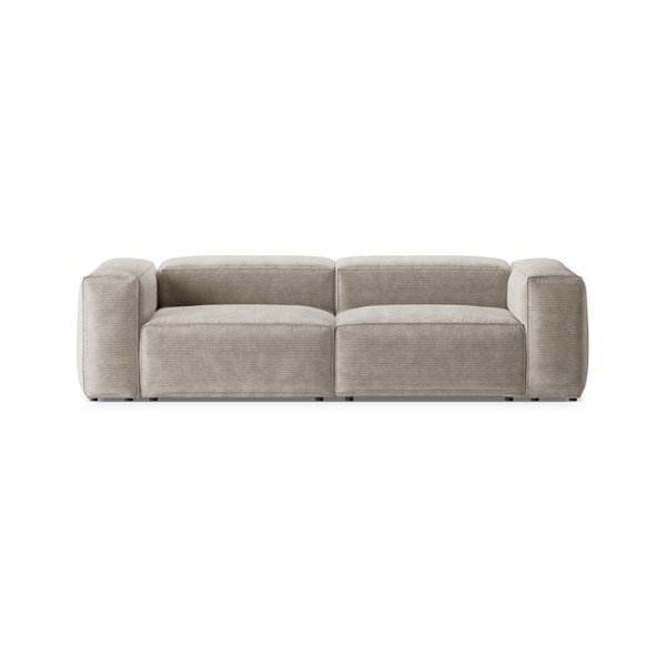 Bež sofa od samta 264 cm Bergamo – Cosmopolitan Design