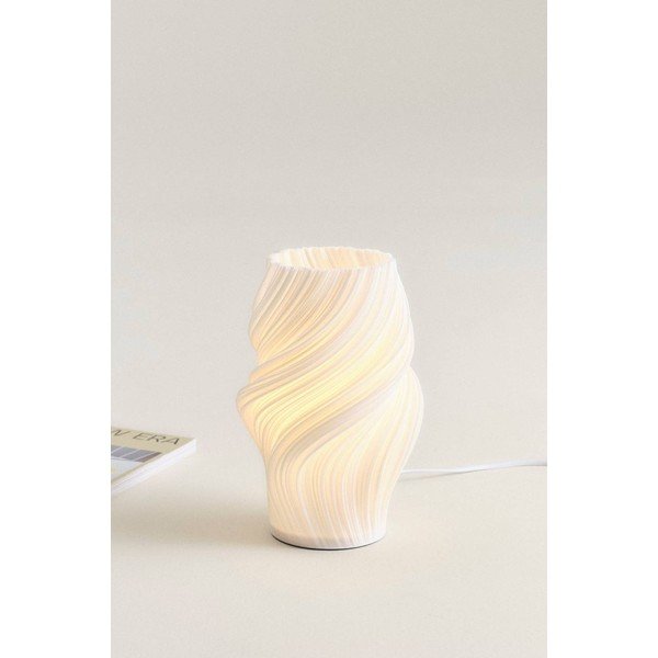 Bijela plastična stolna lampa (visina 27 cm) Calais – Jotex-image-1