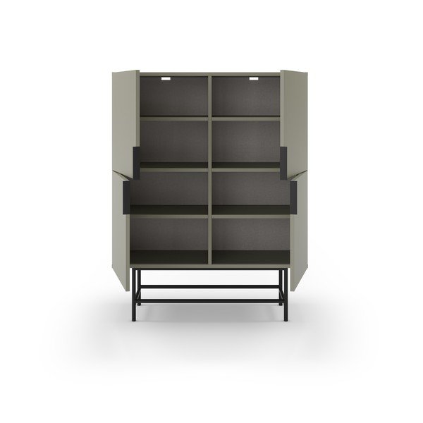 Zeleni/sivi ormarić 100x128 cm Eldia – Marckeric-image-2