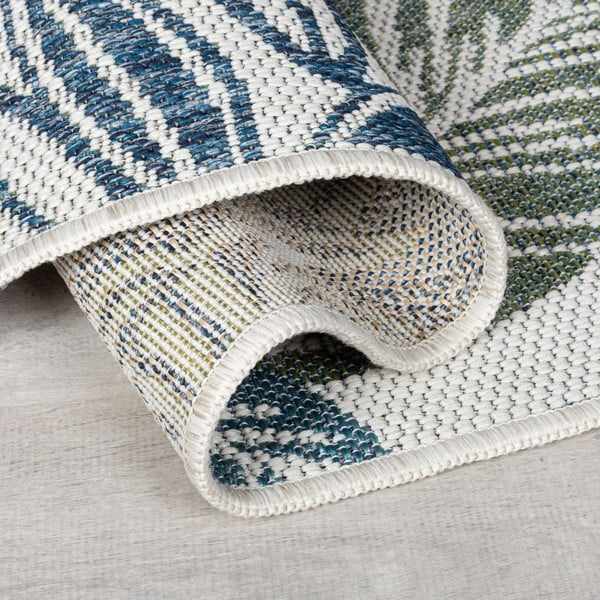 Zeleni/plavi unutarnji i vanjski tepih 200x290 cm Bella Leaf – Flair Rugs-image-2