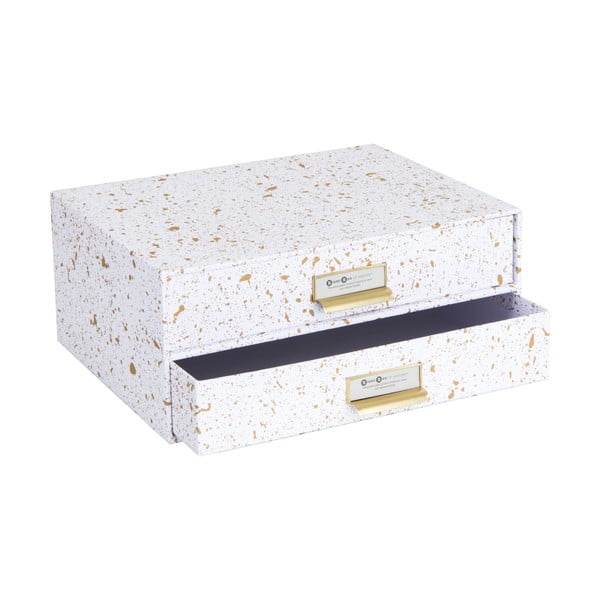 Kutija s 2 ladice u zlatno-bijeloj boji Bigso Box of Sweden Birger