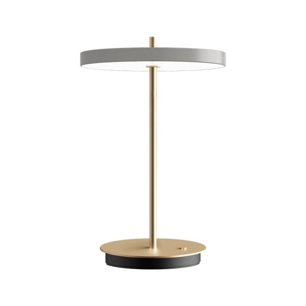 Svijetlo siva LED stolna lampa s mogućnosti zatamnjivanja s metalnim sjenilom (visina 31 cm) Asteria Move – UMAGE-image-4