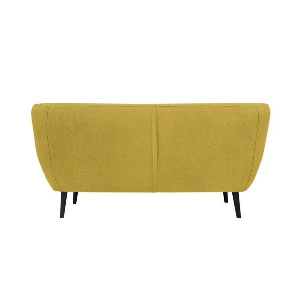 Žuti dvosjed sa smeđim nogama Mazzini Sofas Pijemont-image-3