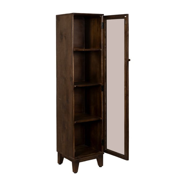 Smeđa vitrina od masivnog manga 40x180x40 cm Ravi – Ixia-image-2