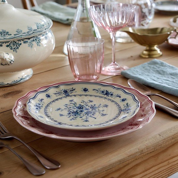 Plavi/bež desertni tanjur od kamenine ø 21 cm Vila – Costa Nova-image-4