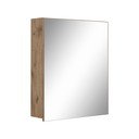 Zidni/s ogledalom kupaonski ormarić u dekoru hrasta u prirodnoj boji 60x70 cm Wisla – Støraa