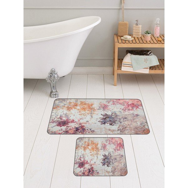 Ružičaste/ljubičaste kupaonske prostirke u setu 2 kom 60x100 cm – Mila Home-image-1