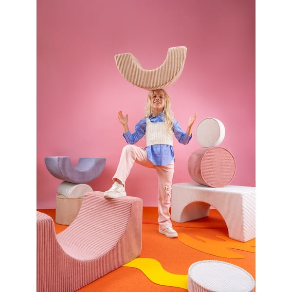 Ružičasti set mekanih igrački od pjene od samta 75x49x37 cm Rainbow Montessori – Wigiwama-image-4