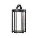 Crna LED lanterna s USB za eksterijer (visina 30 cm) Firefly – Zone