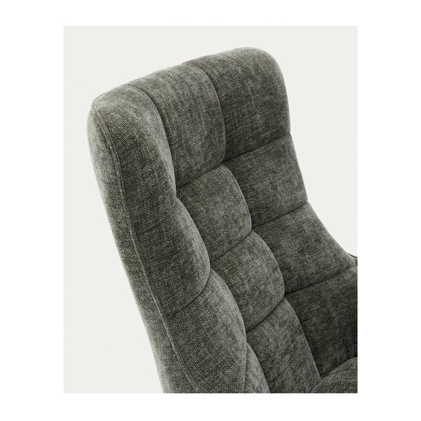 Okretna fotelja prljavo zelena od šenila Teryl – Kave Home-image-4