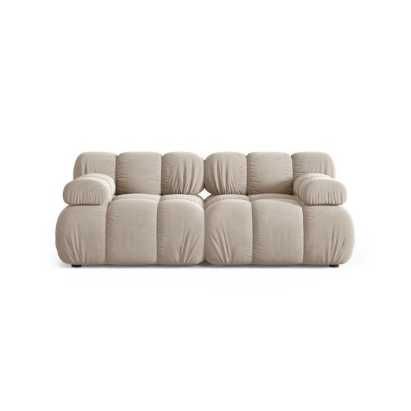 Krem baršunasti sofa 188 cm – Micadoni 