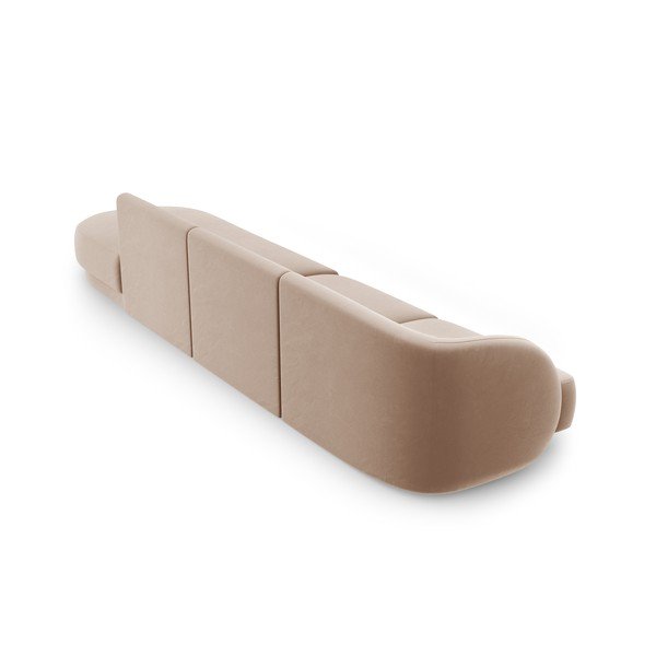 Bež baršunasta sofa 302 cm Miley – Micadoni Home-image-4