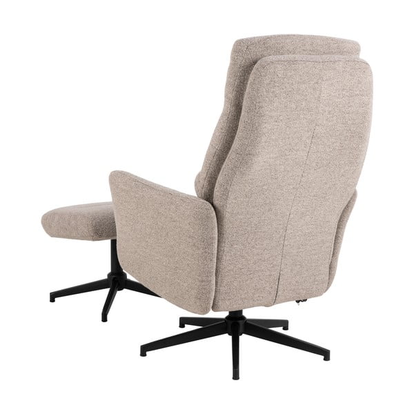 Bež fotelja za opuštanje od bouclé tkanine London – Actona-image-4