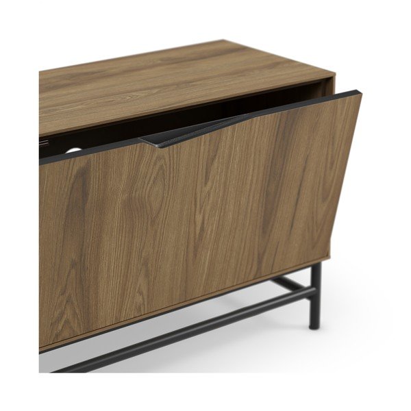Crna/u prirodnoj boji TV komoda u dekoru hrasta 150x61x35 cm Aiden – Marckeric-image-4