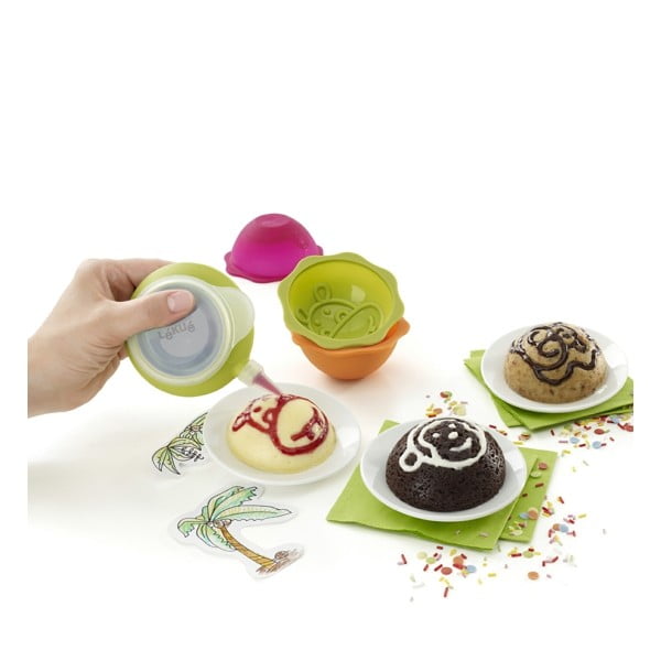 Smeđi špric za krašavanje torti sa 4 nastavka Lékué Decomax-image-2