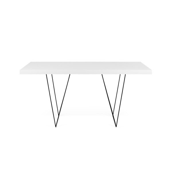 Bijeli blagovaonski stol s metalnim nogama TemaHome Trestle, 90 x 160 cm-image-2