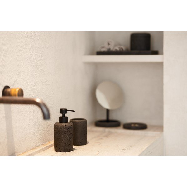 Tamno sivi kupaonski organizator za pamučne vatice od polyresina Suds – S|P Collection-image-2