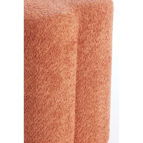 Narančasti tabure od bouclé tkanine Nalani – Light & Living-image-1