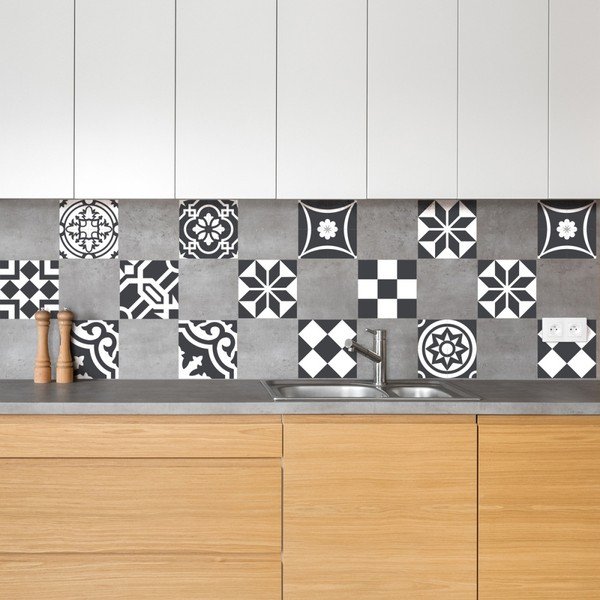 Set od 24 naljepnice Ambiance Mosaik 15 x 15 cm-image-1
