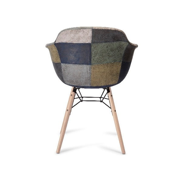 Siva stolica za blagovanje s bukovim nogama Furnhouse Flame Patch-image-3