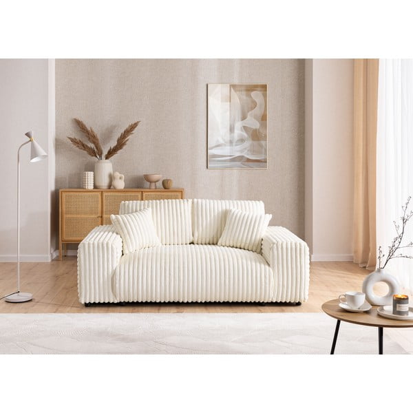 Krem sofa od samta 178 cm Justin – Ropez-image-1