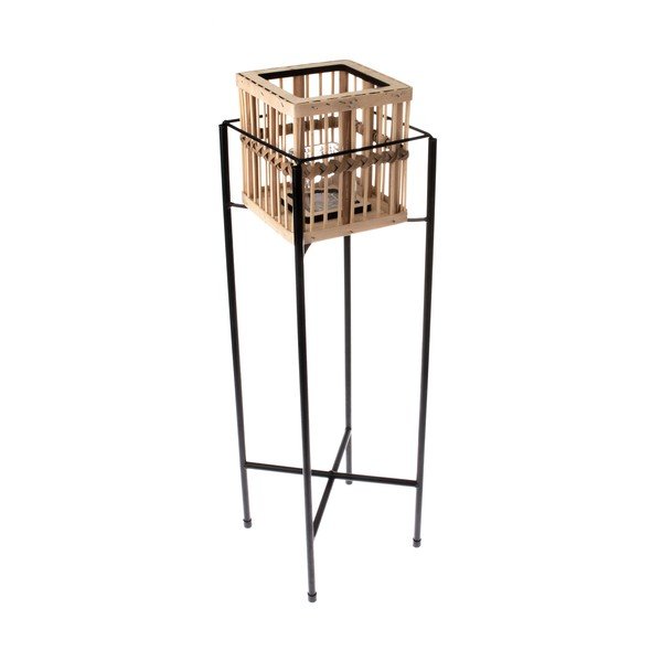 Svijećnjak od metala i ratana Dakls, visina 65,5 cm