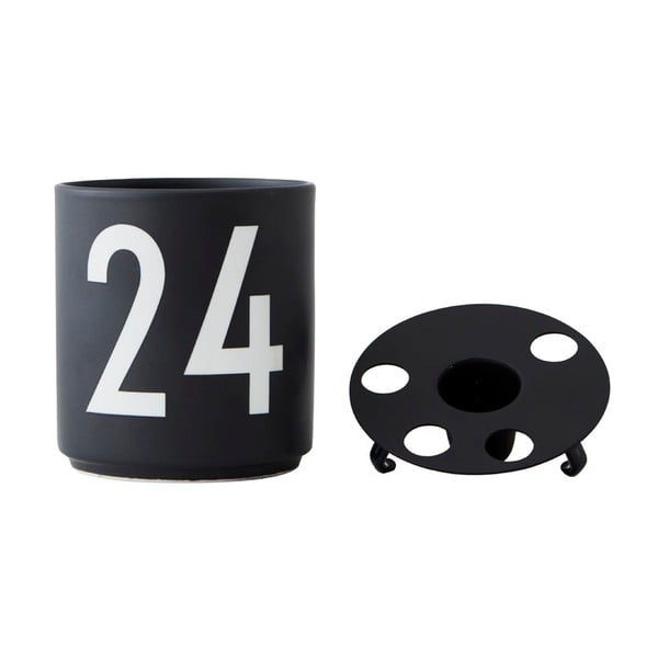 Crni porculanski svijećnjak Design Letters-image-2