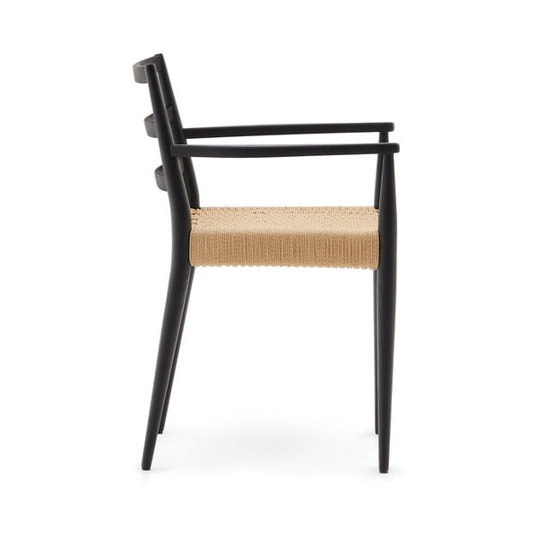 Crne/u prirodnoj boji blagovaonske stolice u setu 2 kom od punog hrasta Analy – Kave Home-image-3