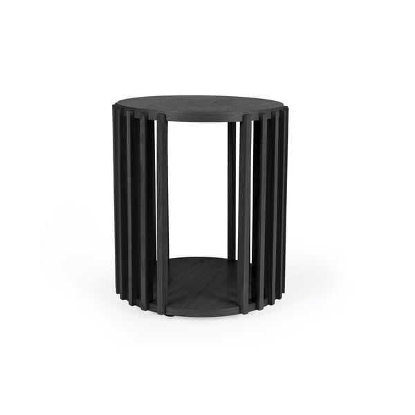 Crni pomoćni stolić Woodman Drum, ø 53 cm-image-2