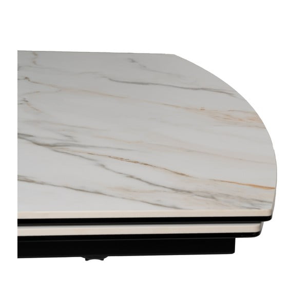Proširiv blagovaonski stol s dodatnom pločom s pločom stola u mramornom dekoru 90x180 cm Rocía – Ixia-image-3