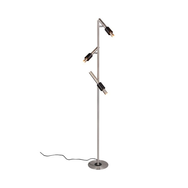 Crna/u srebrnoj boji LED stojeća svjetiljka (visina 150 cm) Ikaris – Trio Select