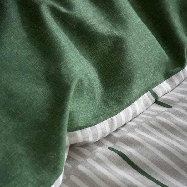Zelena/siva pamučna posteljina za krevet za jednu osobu 135x200 cm Camden Stripe – Content by Terence Conran-image-4