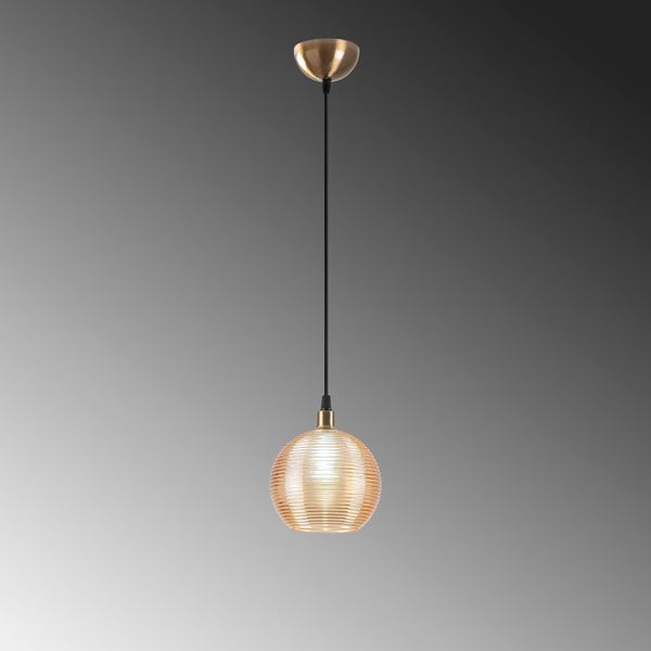 Oker žuta/u zlatnoj boji viseća svjetiljka sa staklenim sjenilom ø 15 cm Muzo – Opviq lights-image-4