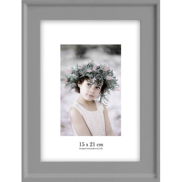 Sivi zidni okvir Styler Malaga, 22 x 28 cm