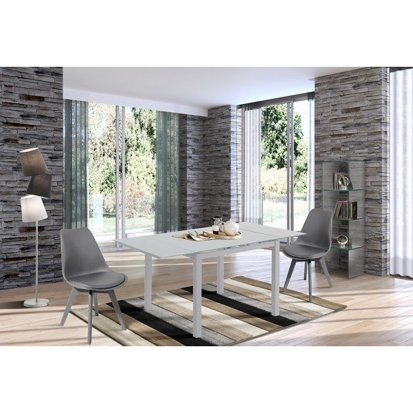 Proširiv blagovaonski stol sa staklenom pločom stola 90x90 cm New Daily – Tomasucci-image-1