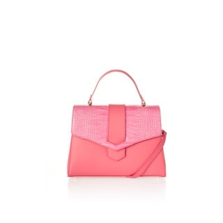 Ružičasta kožna torbica Federica Bassi Marta